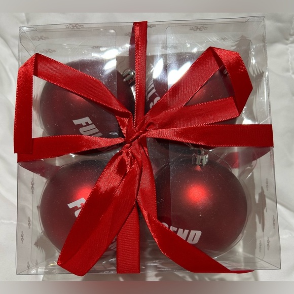 New in box red Full Send Christmas Ornaments (4-pack) - Picture 2 of 3